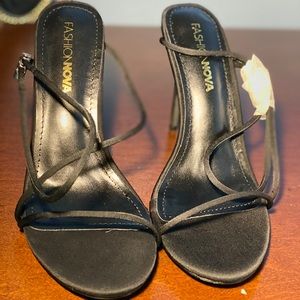 Fashion nova “Don’t test me heeled sandals”